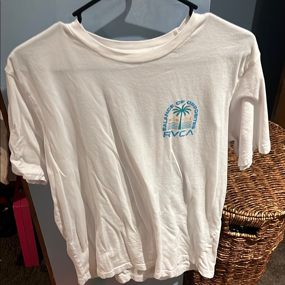 RVCA White Graphic Tee